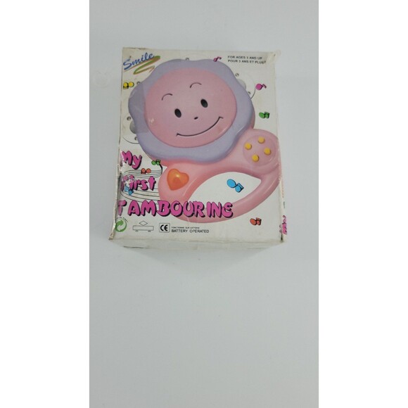 Vintage 90s My First Tambourine Toy by Smile Non-Working Kitsch Rare Novelty Toy - Picture 4 of 12